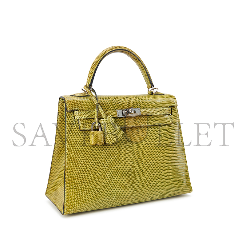 H**mes master kelly 28 lizard skin anise green gold buckle hardware (28*22*10cm)